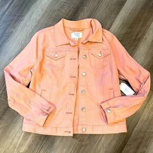 Pink Jean jacket for Valentine’s day - Spring Jacket - Valentine’s day outfit